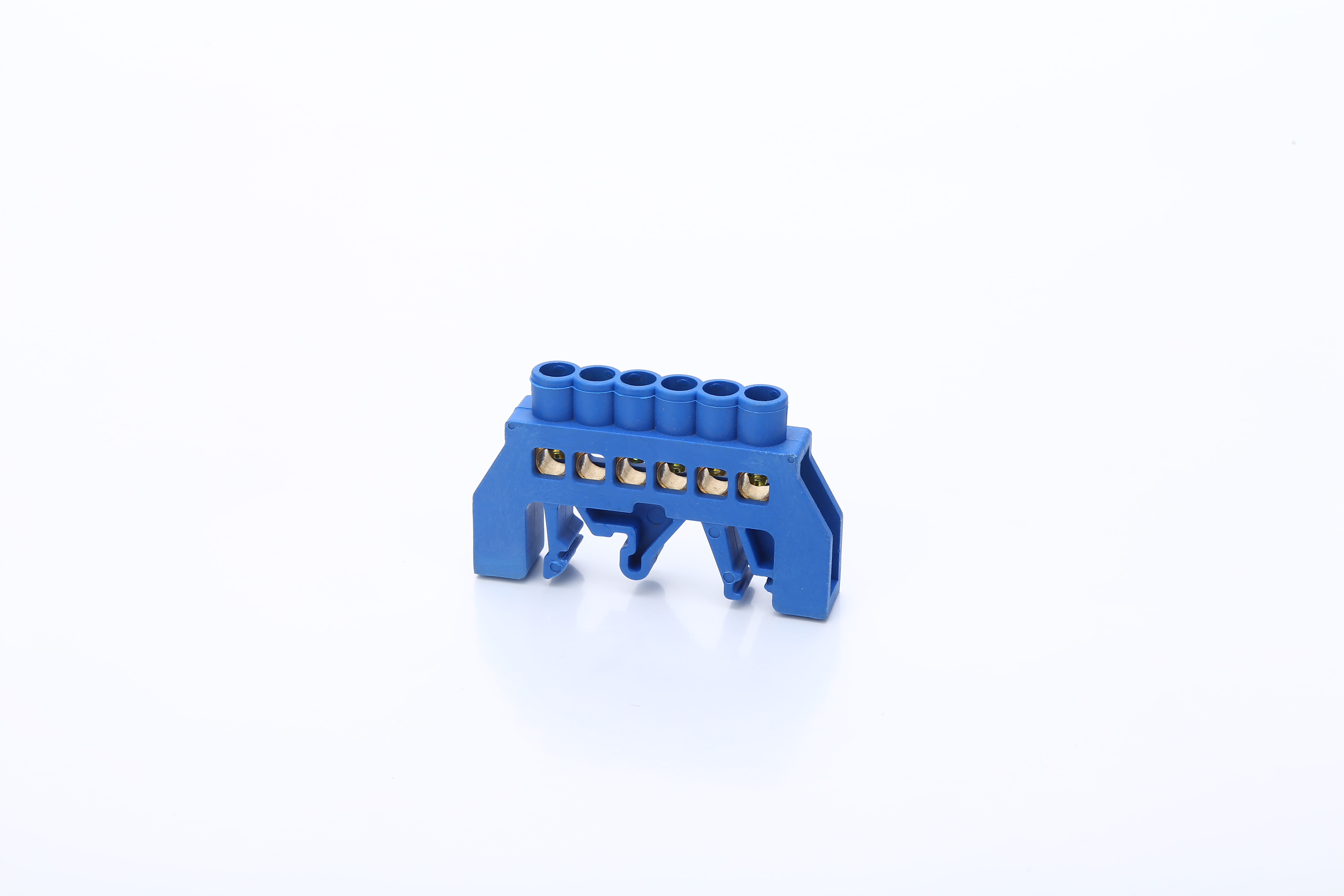 Bornier à vis bleu 6 positions bande de connecteur fil de Distribution électrique borne en laiton à vis