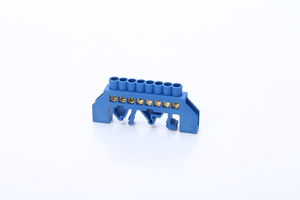 Bornier à vis bleu 8 positions bande de connecteur fil de Distribution électrique borne en laiton à vis
