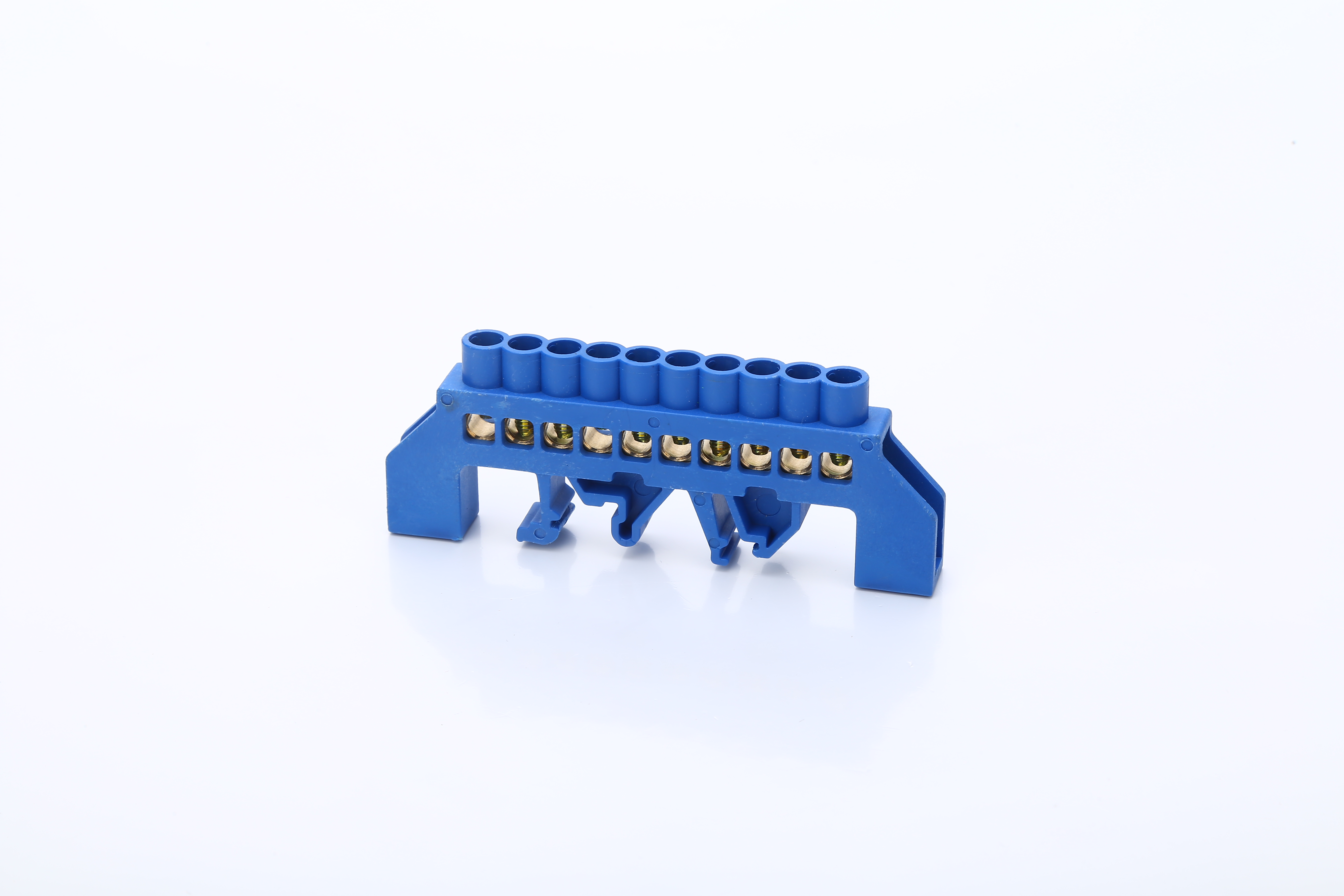 Bleu 10 Positions Terminal de borne de connecteur de blocage de blocs de distribution de distribution électrique 