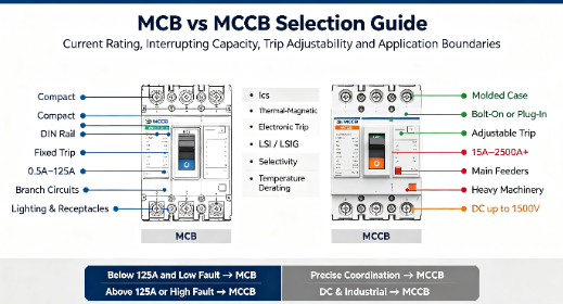 MCCB vs MCB : comment choisir pour les projets de distribution électrique